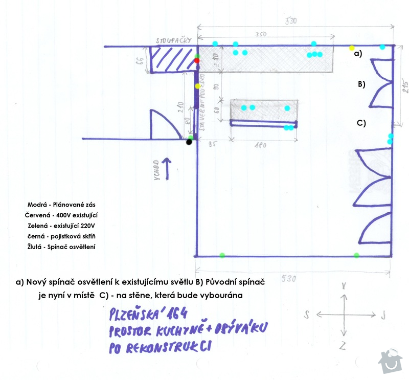 Stavební a elektrikářské úpravy panel. bytu: 04_Elektro_-_Planek_po_realizaci