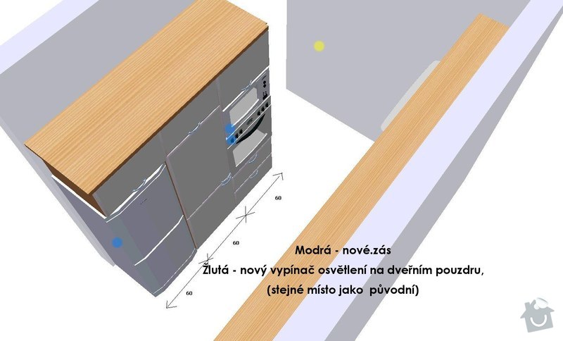 Stavební a elektrikářské úpravy panel. bytu: 06_zasuvky_-_kuchyn2