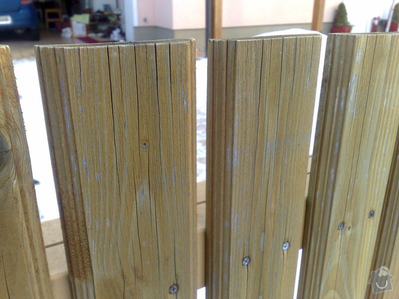Výroba dřevěného plotu u RD: Plot_detail