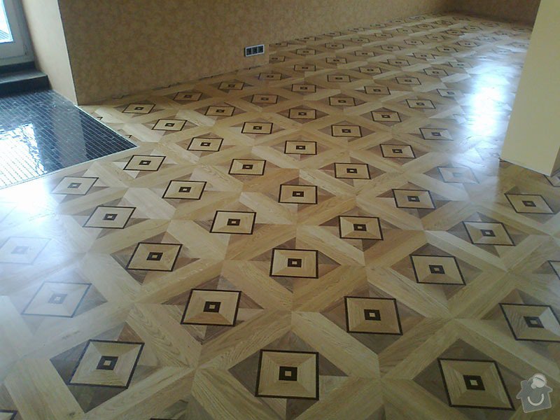 Pokládka nové zámecké podlahy: ctverce1