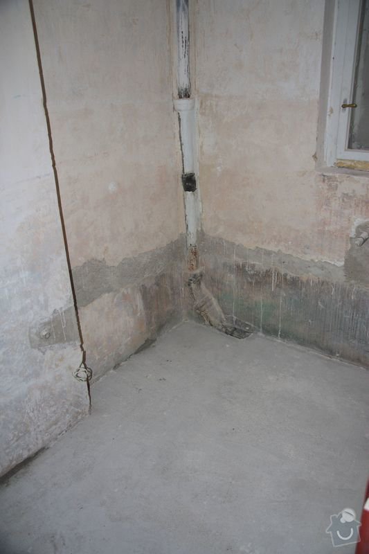 Rekonstrukce koupelny, wc a chodby - dlažba, obklady a instalatérské práce: DPP003