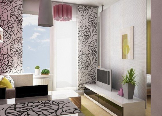 Návrh interiéru obývacího pokoje a ložnice