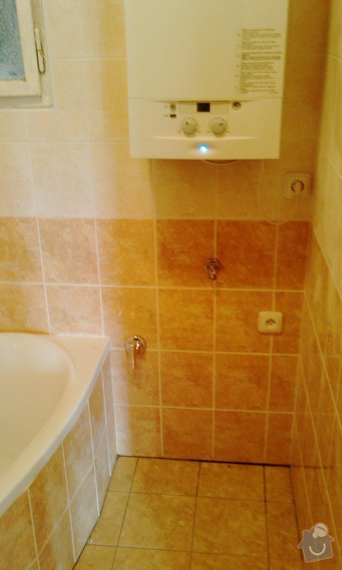Nové topení koupelna a plyn v bytě: IMAG0106