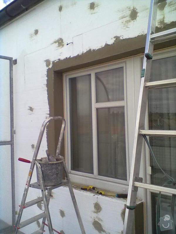 Zeteplení části domu + Instalace okenních parapetů a nátěr omítky: 15092011163