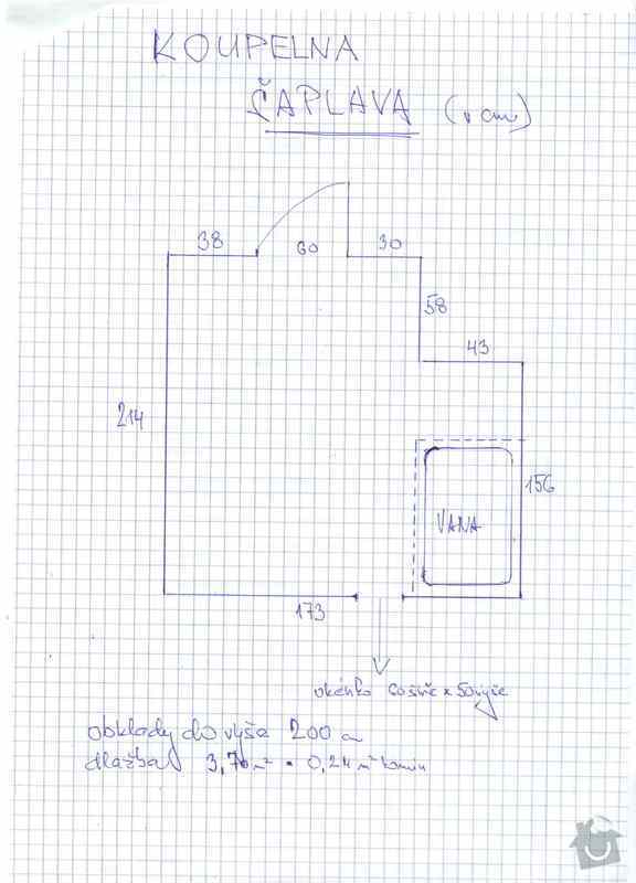 Rekonstrukce koupelny: Nacrt