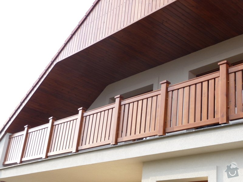 Dřevěné zábradlí balkónu zábradlí typ TABOR: P1050778