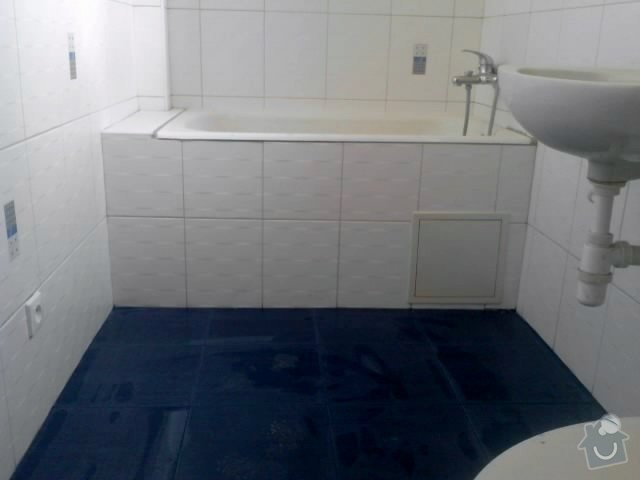 Vydlaždičkování koupelny 18m2, pokládka podlahy v koupelně 3m2: Renovace_koupelny_13_