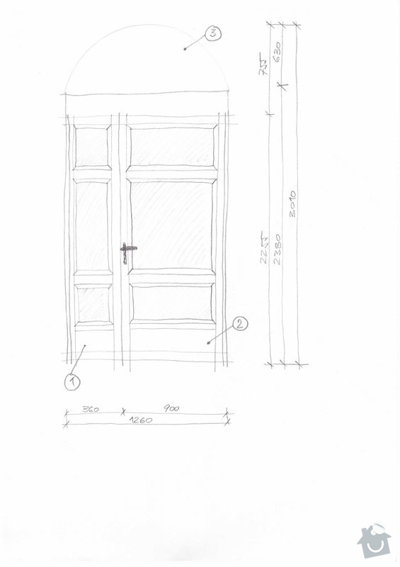 Vyroba vchodovych dveri na miru: Dvere_1_-_navrh_dveri