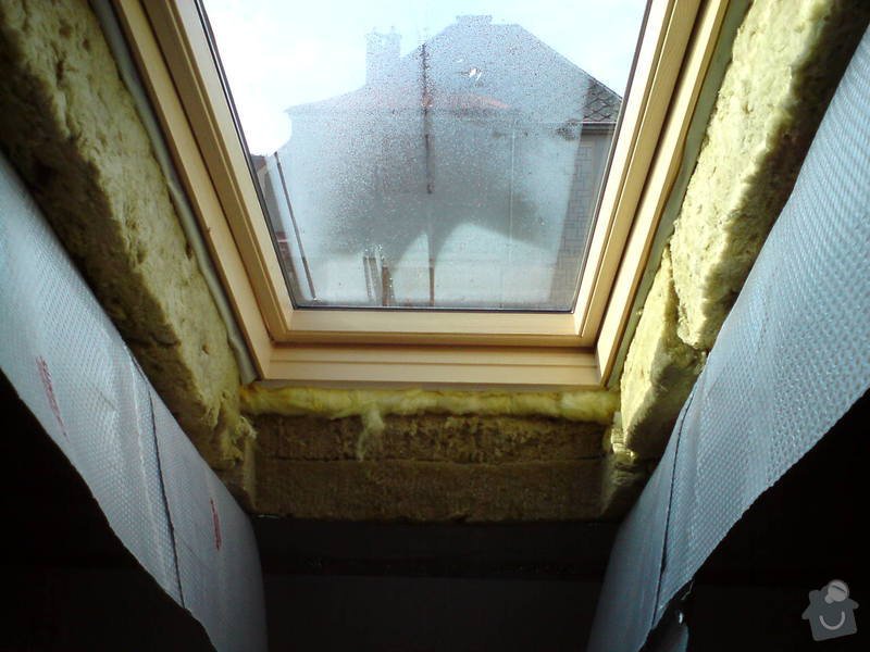 Montáž střešního okna + obklad ze sádrokartonu: sadrokarton_015