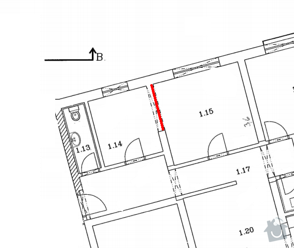 Zhotovení jednoduché sádrokartonové příčky (cca 5m2): stena-byt