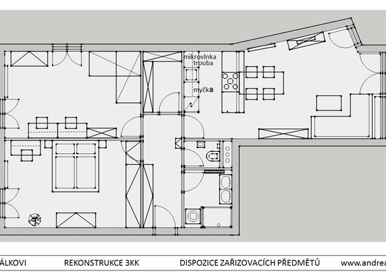 Klimatizace do bytu - stav před realizací