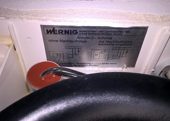 Servis ventilátoru v koupelně a na WC - porucha (možná v elektrice?)