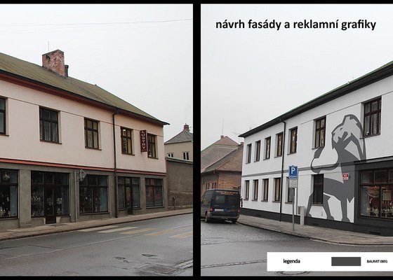 Poptávám nátěr fasády a reklamní fasádní grafiku