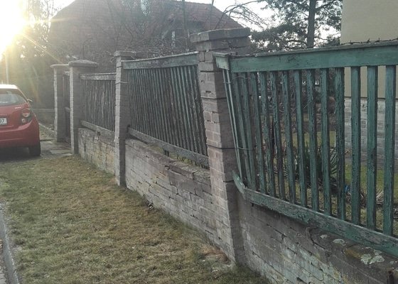 Drátěný plot + brána + branka, demolice