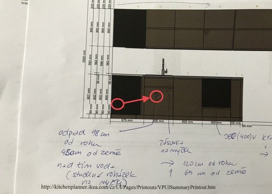 Instalatér - posunutí (protažení) odpadu a vývodů teplé a studené vody