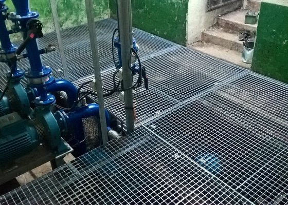 Podlahové rošty do vodárny