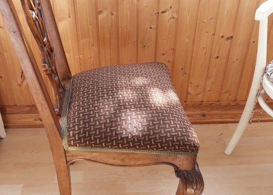 Nové potažení židlí (pouze podsedáky bez opěradel) 6 ks