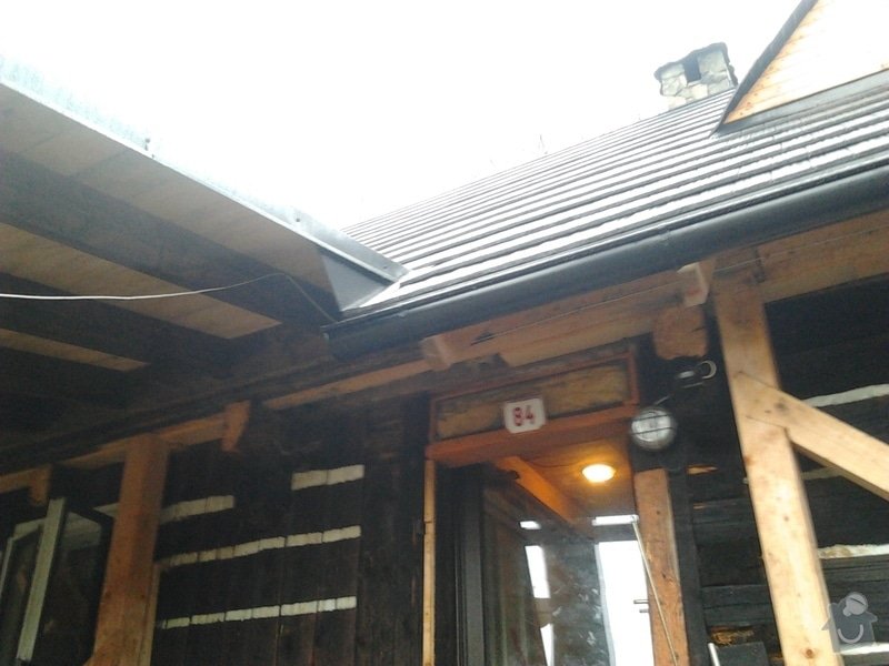 Pokrytí střechy verandy, instalace okapového systému, oprava střechy: 2012-12-28_11.59.53