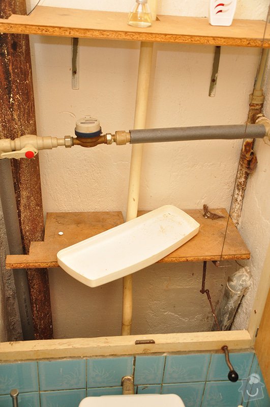 Rekonstrukce zděného WC: trubky