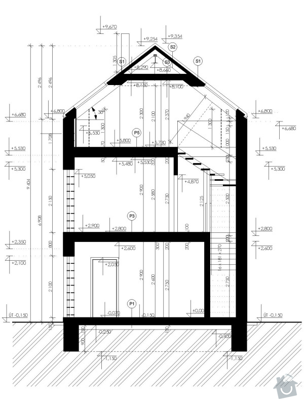 Dostavba řadového rodinného domu (interiér): RD_A_REZ