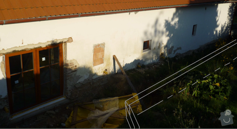 Realizace opěrné zdi, odvodnění, drenáž: Zahrada2