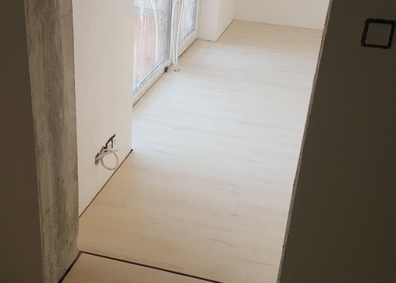 Pokládka laminátové podlahy  v novostavbě