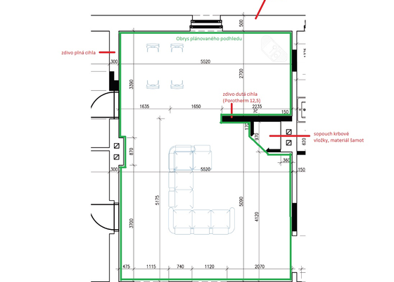 Stavba SDK podhledu - stav před realizací