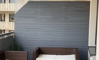 Výroba paravanu/zástěny na balkoně v novostavbě