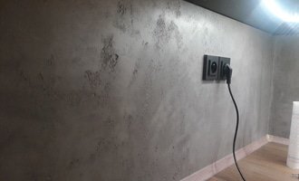 Dekorativní betonová stěrka do kuchyně, cca 5m²