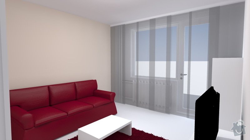 Návrh obývacího pokoje se spací částí: Travnik_2