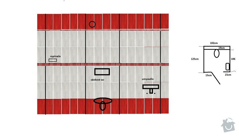 Obkladačské práce, cca 40m2: obklady_wc