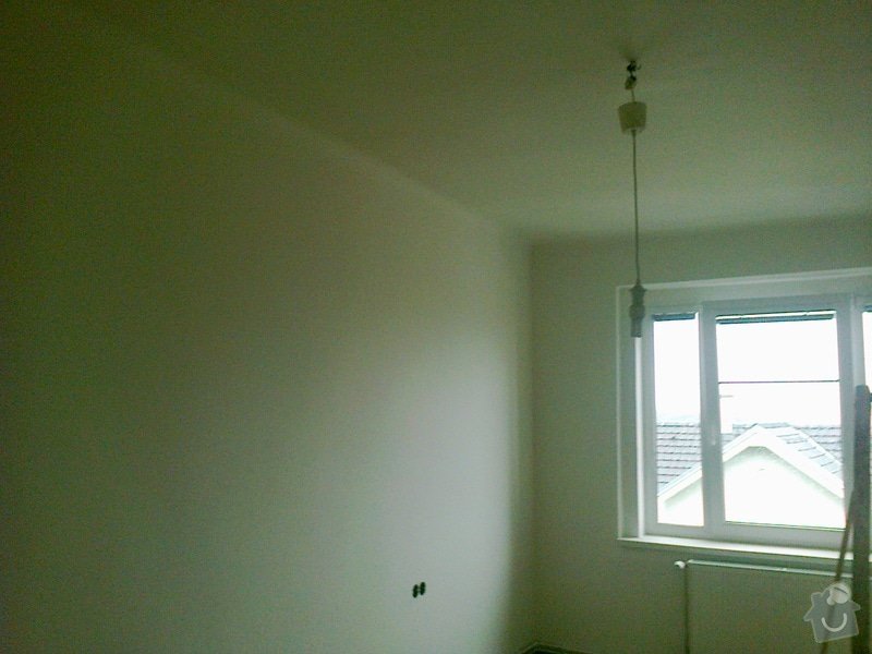 Vyštukování a vymalování pokoje a drobné elektroinstalace + SDK podhled na stropě: 036