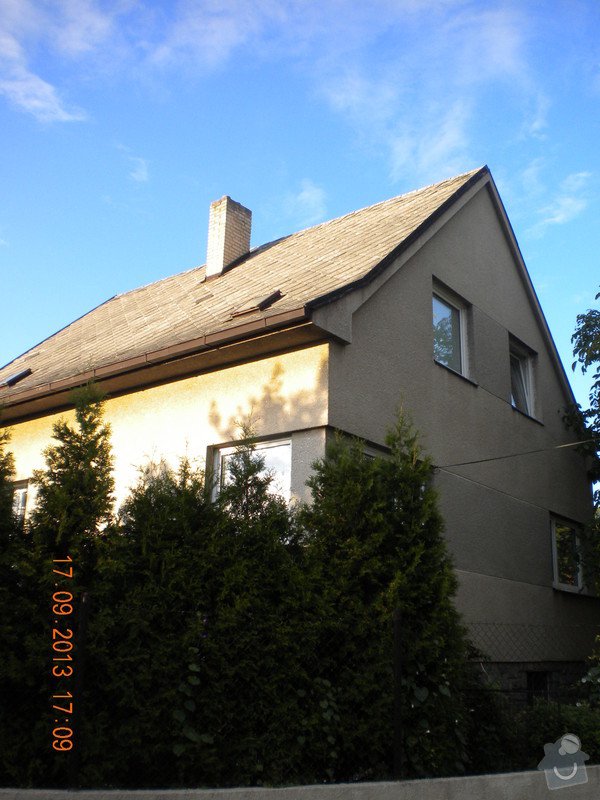 Oprava eternitové střechy, nátěr oplechování: DSCN1537_pohled_ze_zahrady
