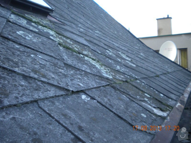 Oprava eternitové střechy, nátěr oplechování: DSCN1540_ulice