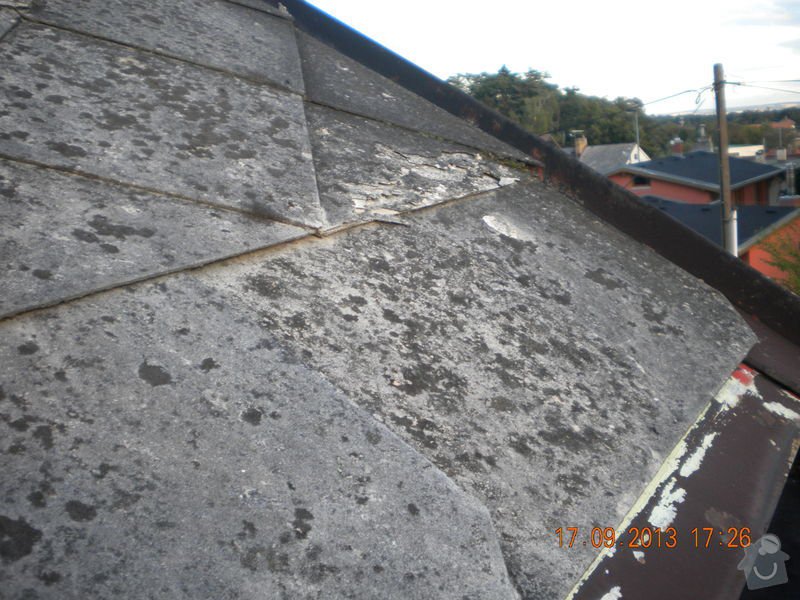 Oprava eternitové střechy, nátěr oplechování: DSCN1550_zahrada