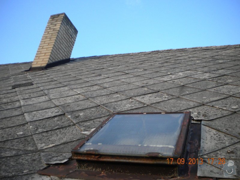 Oprava eternitové střechy, nátěr oplechování: DSCN1556_zahrada