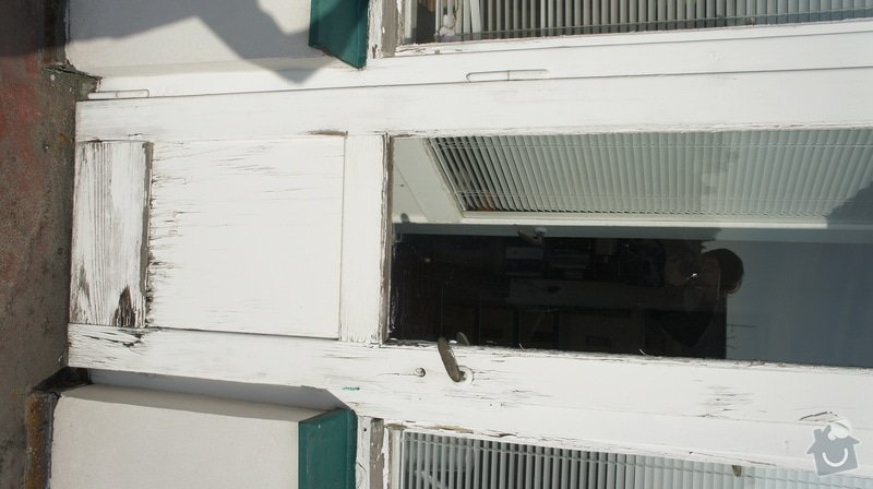 Oprava vnějších dřevěných dveří na terasu včetně prahu: DSC05966