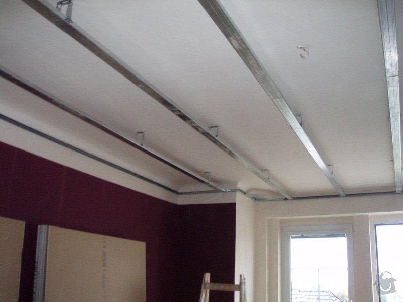 SDK podhled, SDK strop, elektroinstalace,malování: 005