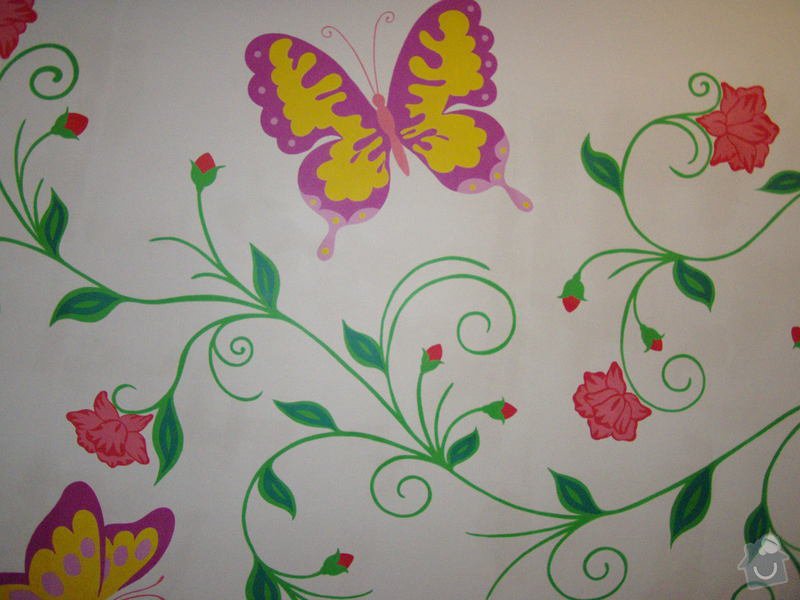 Malování na zeď v dětském pokoji: Kvety_5