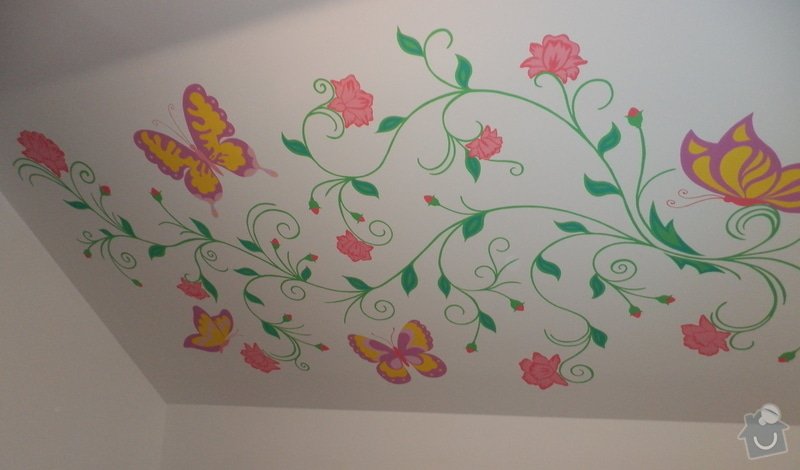 Malování na zeď v dětském pokoji: Kvety_4