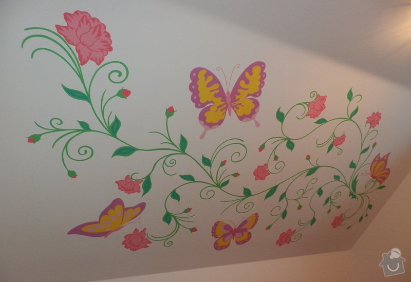 Malování na zeď v dětském pokoji: Kvety_3