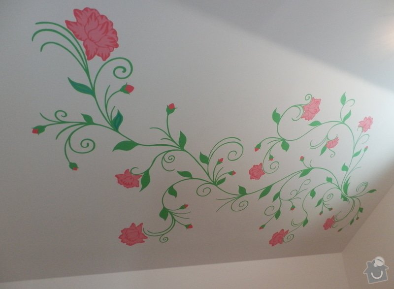 Malování na zeď v dětském pokoji: Kvety_1