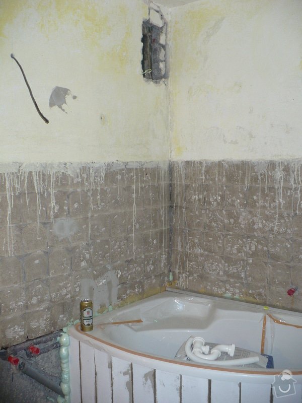 Rekonstrukce koupelny, wc, šatny,pokládka podlahy,malba: 1