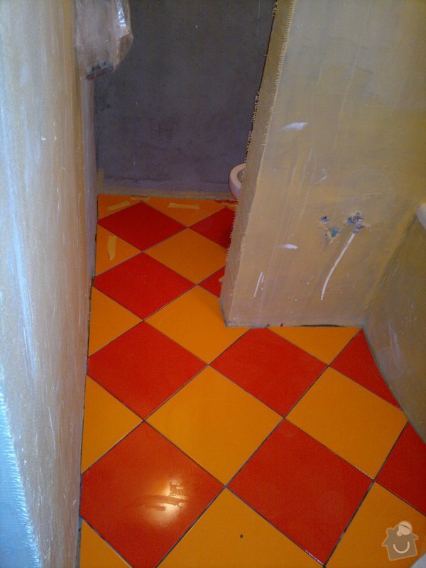 Rekonstrukce koupelny, wc, šatny,pokládka podlahy,malba: 11