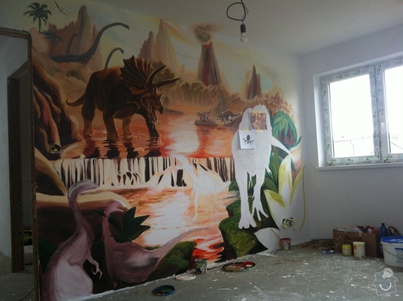 Malba v dětském pokoji - Dinosauři: IMG_2967