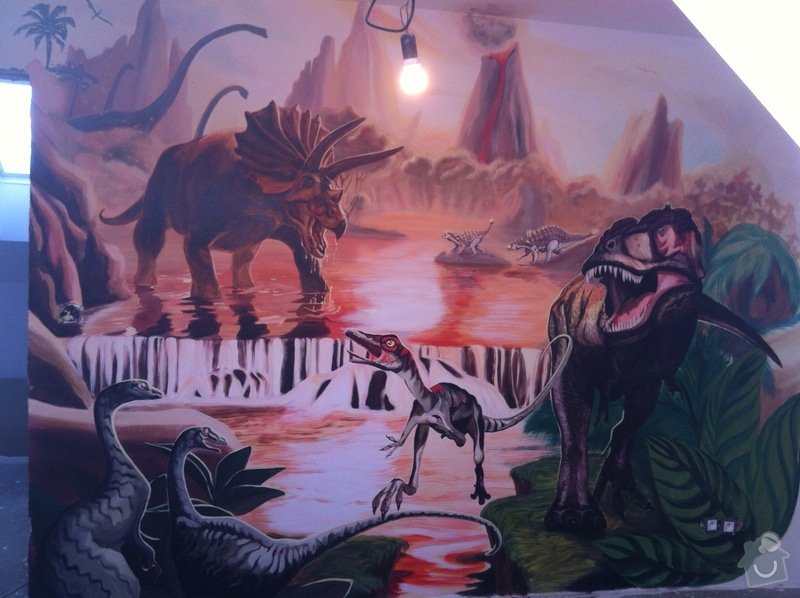 Malba v dětském pokoji - Dinosauři: IMG_2972