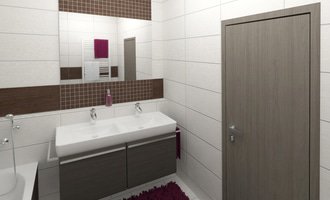 Dvě koupelny v novostavbě bytu