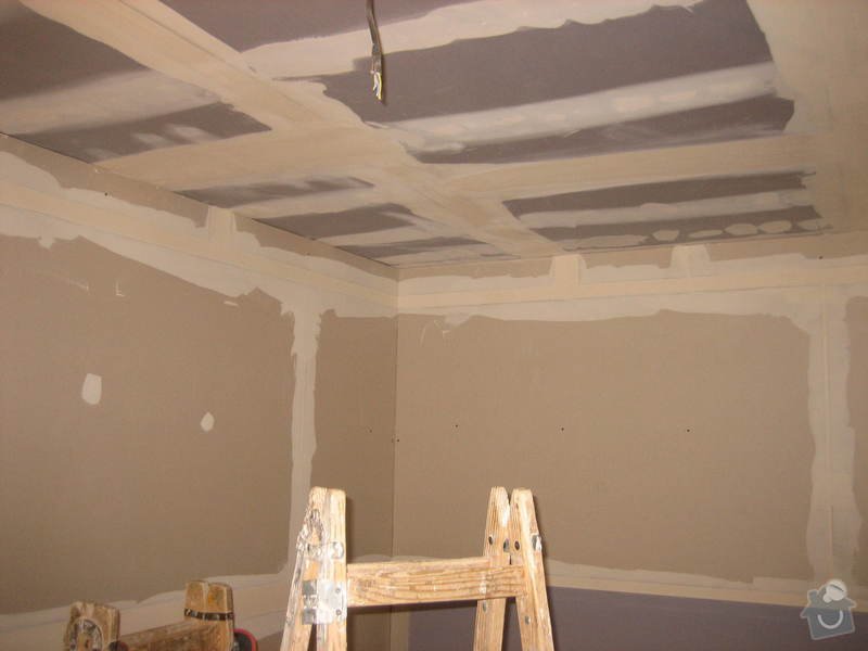 Vybudování konstrukce místnosti ze dřevěných trámů, (akustické příčky), akustická podlaha, sádrokarton.: IMG_0184