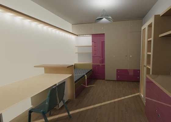 Návrh interieru obývacího a dětského pokoje