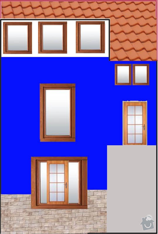 Zateplení domu + štuk + barva 120m2: zadni_strana_domu